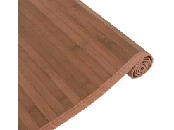 Clearance Alfombra rectangular marrón 80x100 cm bambú Marru00f3n