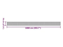 Alfombra rectangular marrón 70x1000 cm bambú Marru00f3n Clearance
