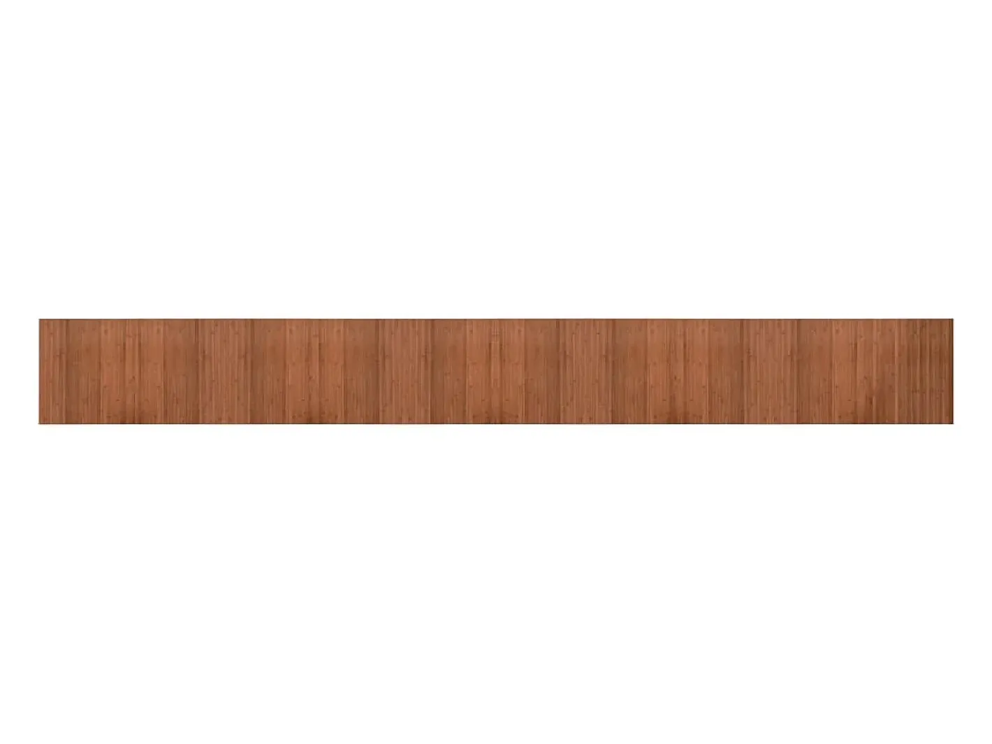 Alfombra De Cocina-Alfombra rectangular marrón 60x500 cm bambú Marru00f3n