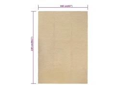 Alfombra De Cocina-Alfombra Rectangular Natural 160x230 cm Algodón Marru00f3n