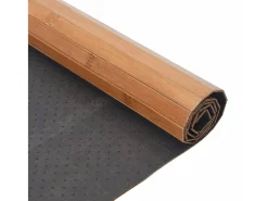 Alfombra rectangular natural de bambú 80x300 cm Marru00f3n Hot
