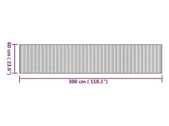 Alfombra rectangular natural de bambú 60x300 cm Marru00f3n New