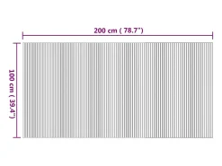 Alfombra rectangular natural de bambú 100x200 cm Marru00f3n Hot