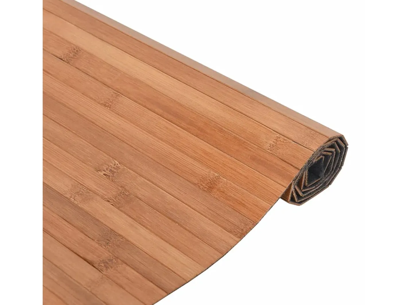 Alfombra De Cocina-Alfombra rectangular natural de bambú 60x300 cm Marru00f3n