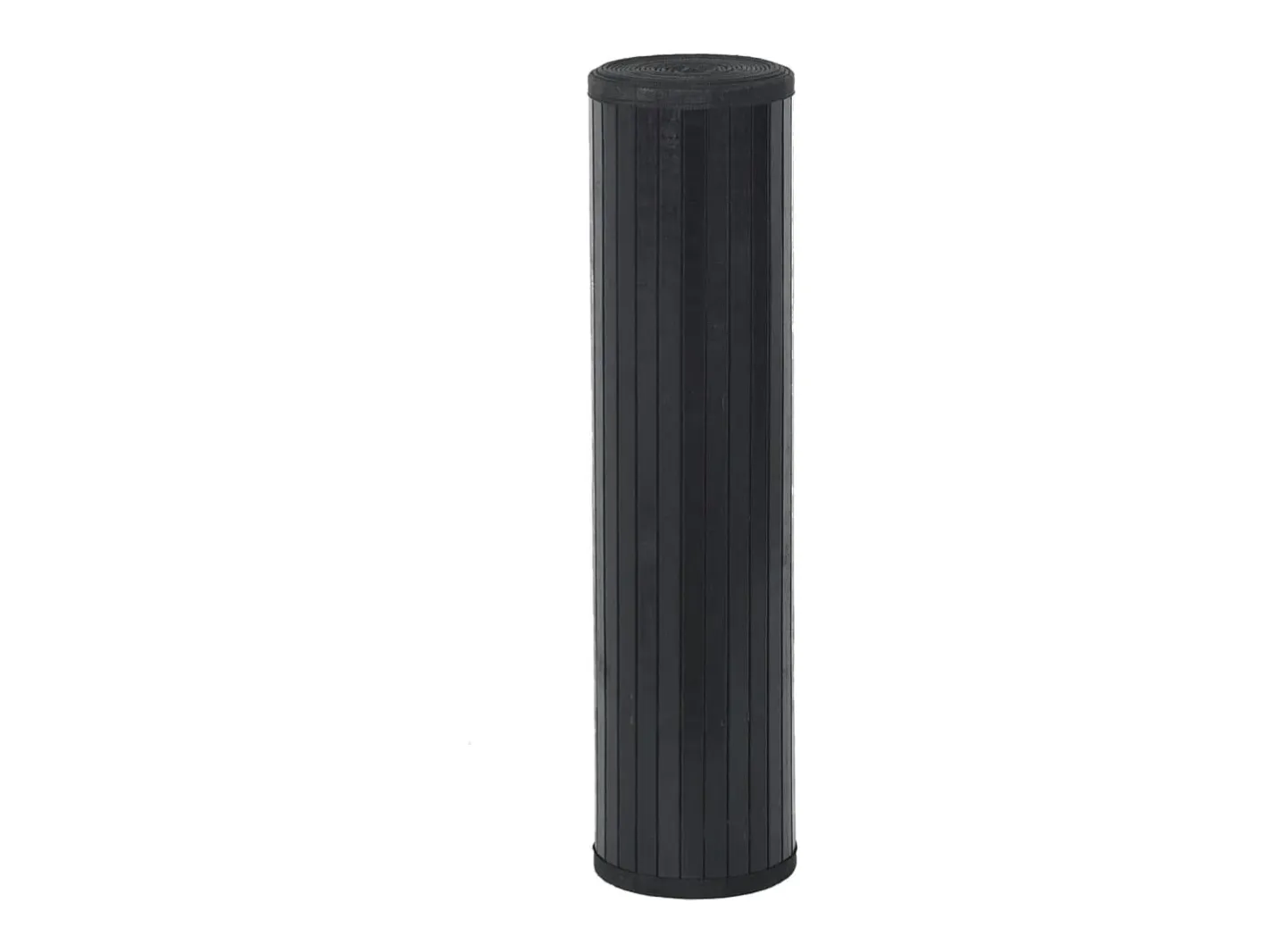 Alfombra rectangular negra de bambú 80x200 cm Negro Online