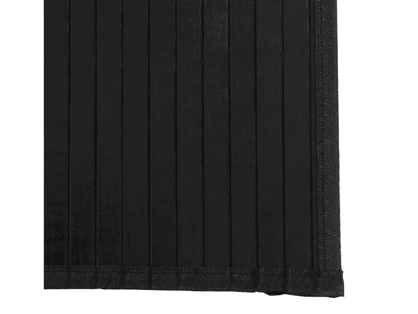 Alfombra De Cocina-Alfombra rectangular negra de bambú 70x200 cm Negro
