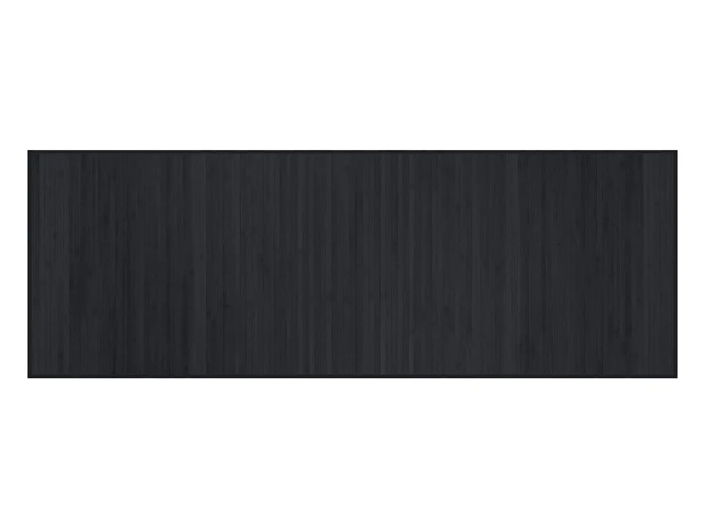 Alfombra De Cocina-Alfombra rectangular negra de bambú 70x200 cm Negro
