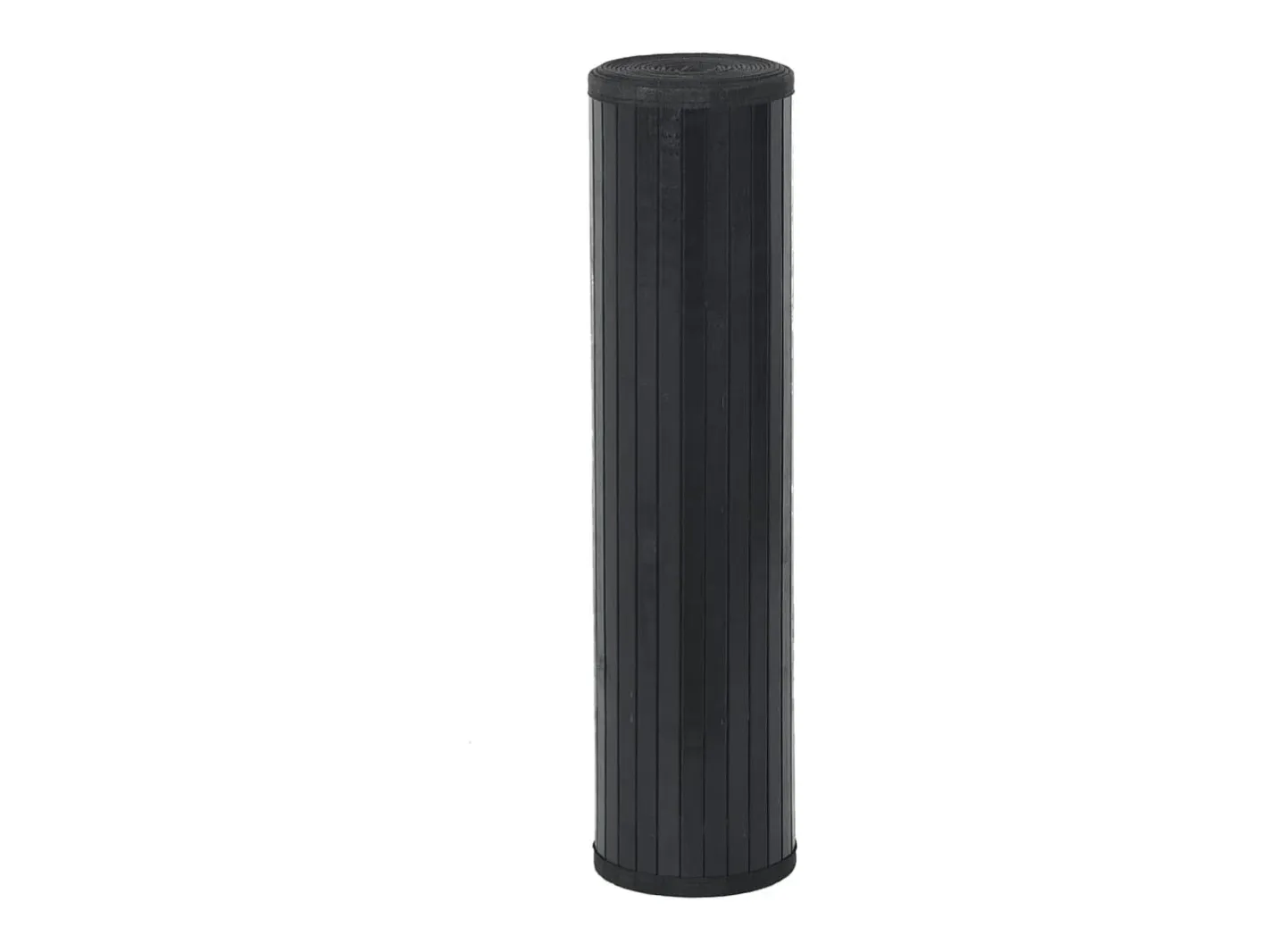 Alfombra De Cocina-Alfombra rectangular negra de bambú 70x200 cm Negro