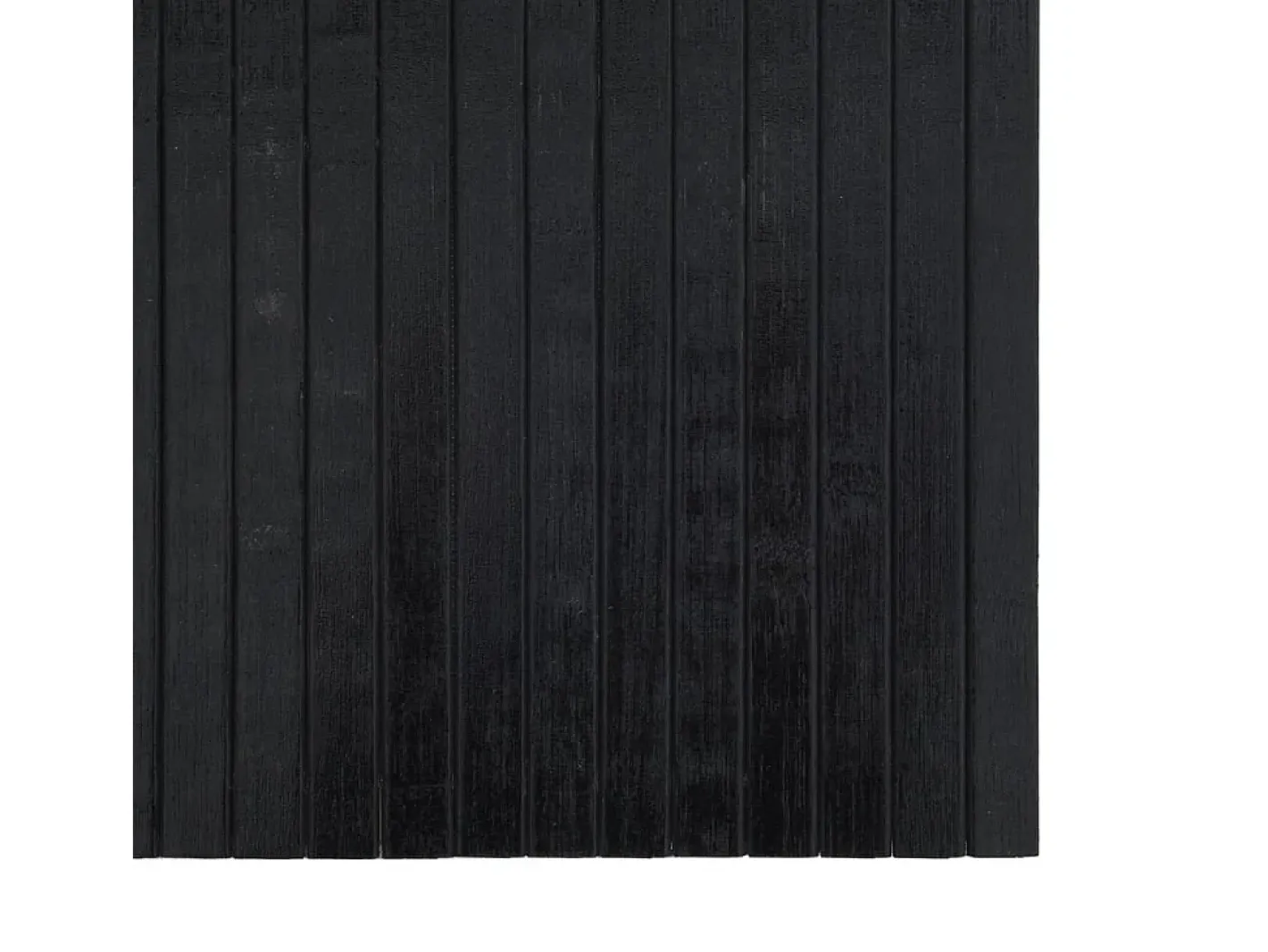 Alfombra rectangular negra 100x100 cm bambú Negro