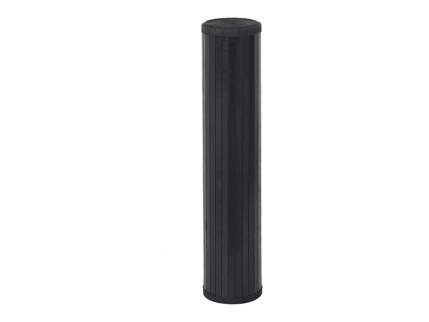 Alfombra rectangular negra 100x200 cm bambú Negro Online