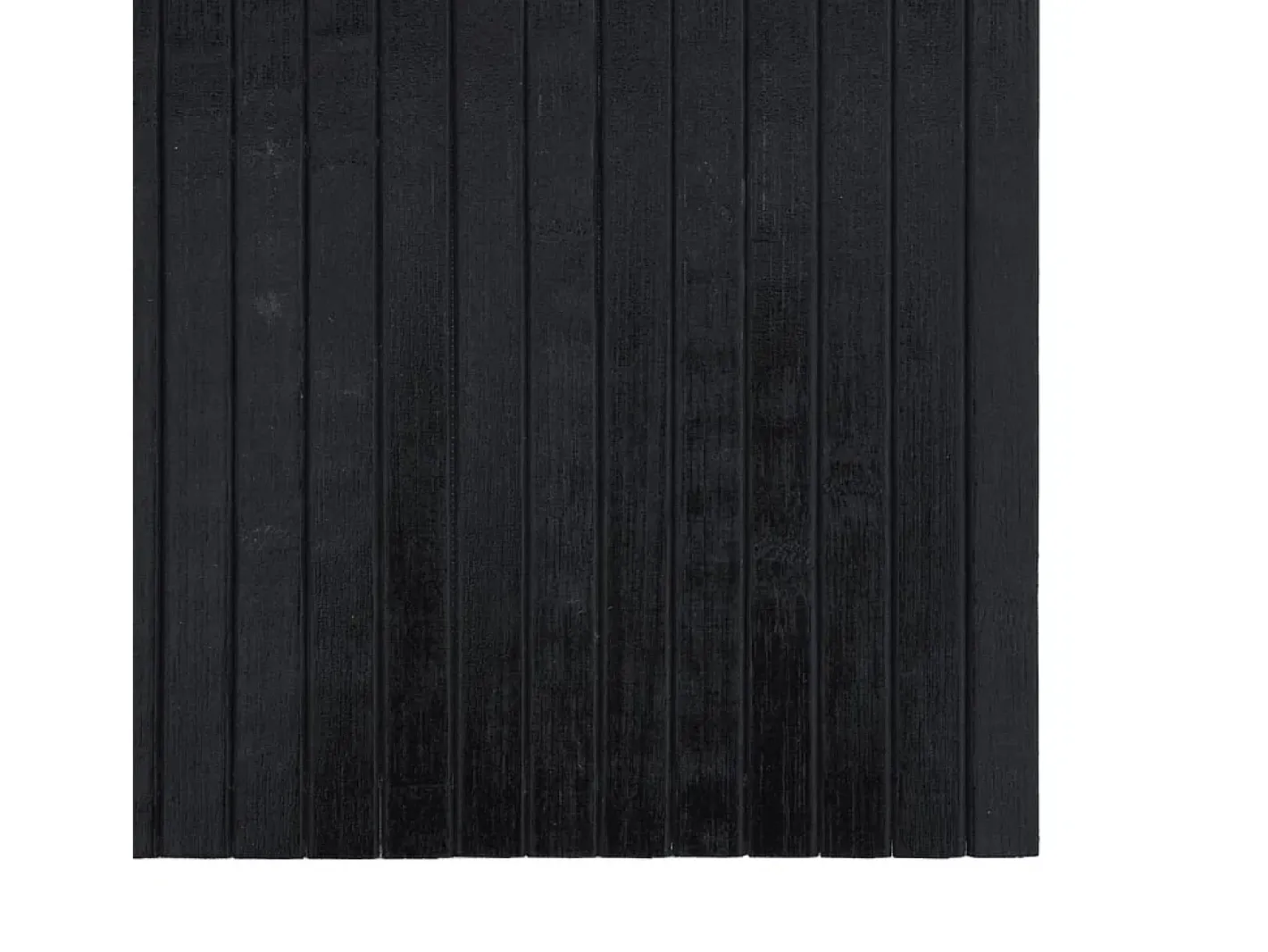 Clearance Alfombra rectangular negra 100x200 cm bambú Negro
