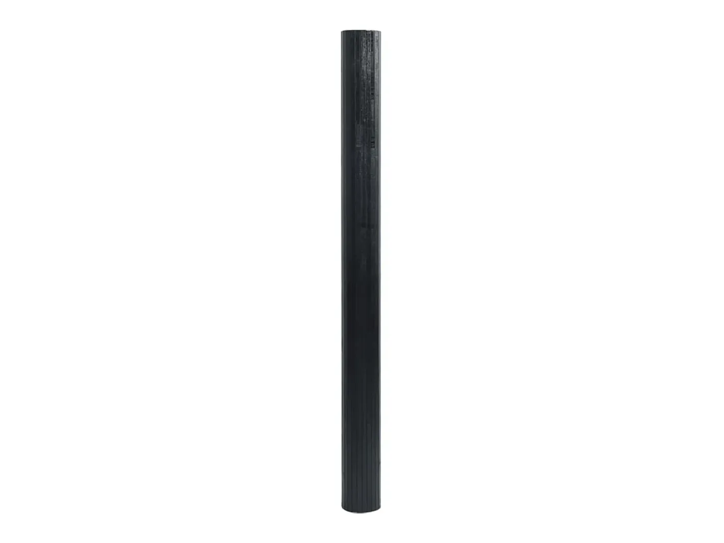 Clearance Alfombra rectangular negra 100x200 cm bambú Negro