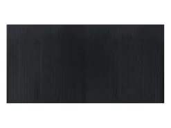 Clearance Alfombra rectangular negra 100x200 cm bambú Negro