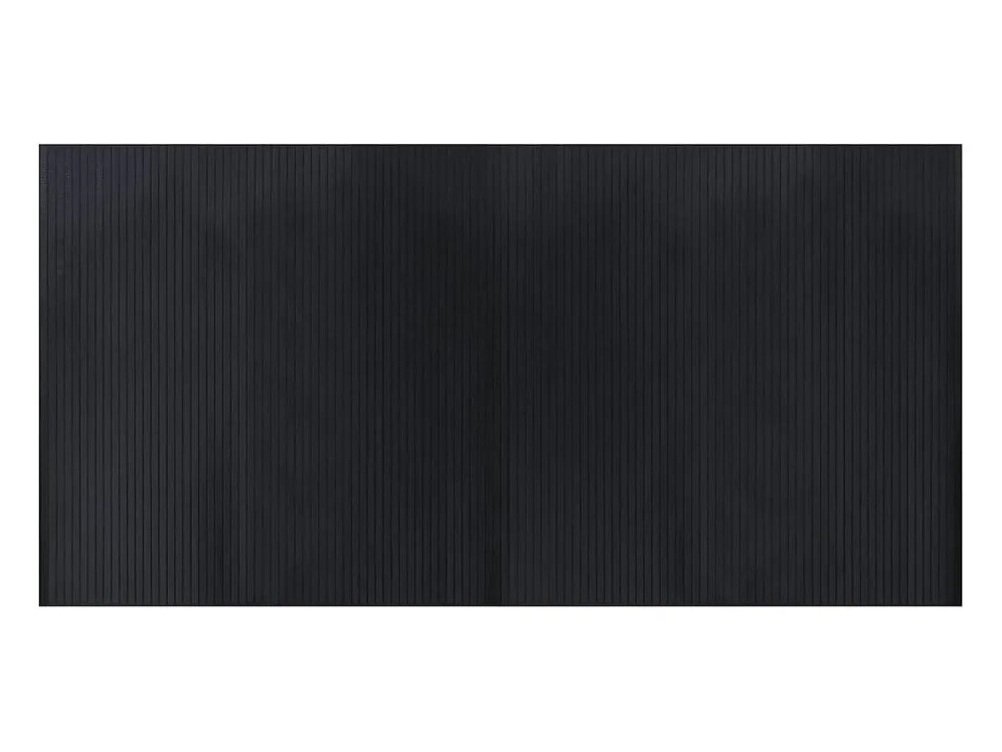 Clearance Alfombra rectangular negra 100x200 cm bambú Negro