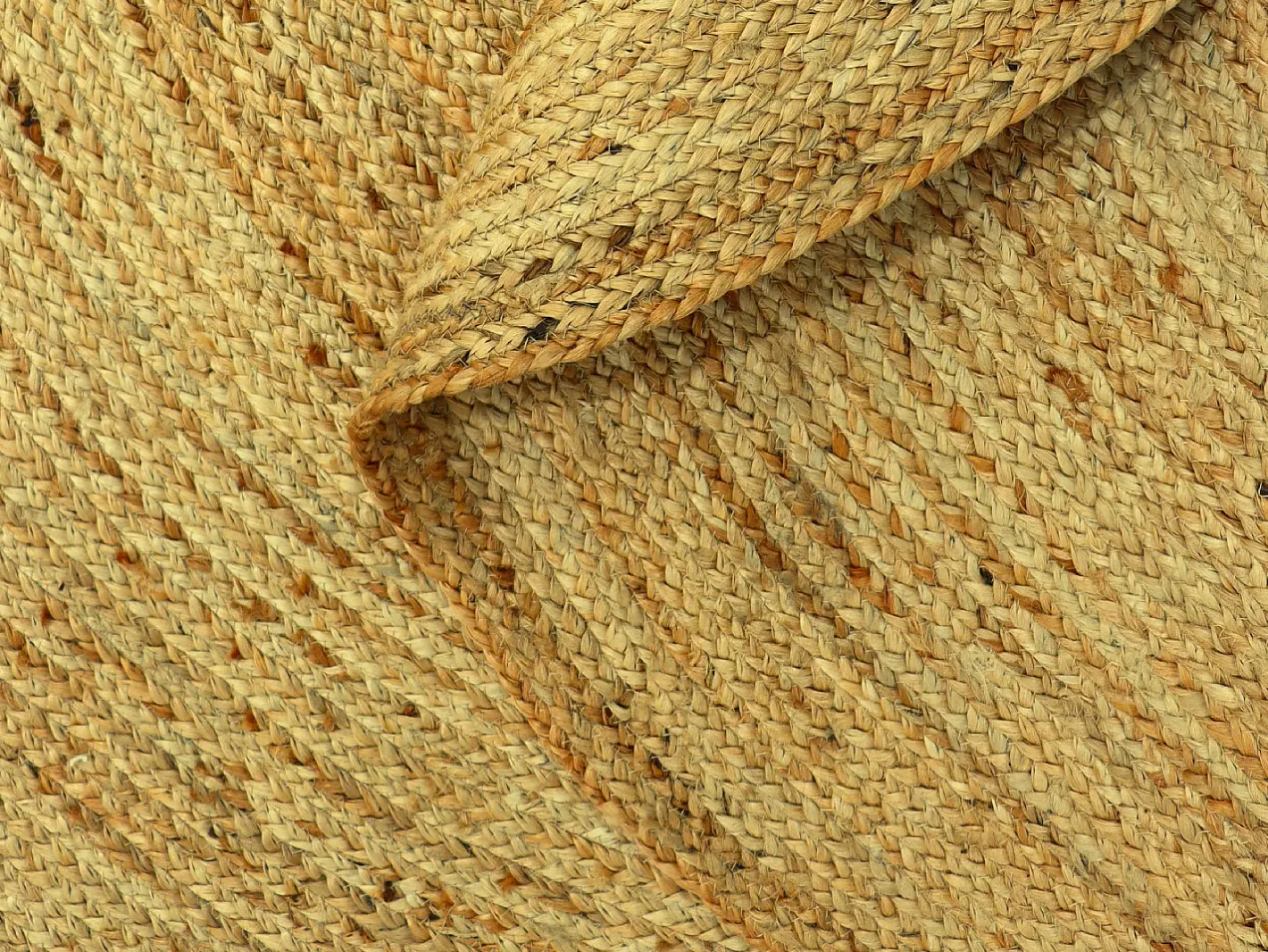 OZAIA Alfombra redonda - 100% yute trenzado - D. 200 cm - Natural - JAIPUR Color natural claro Sale