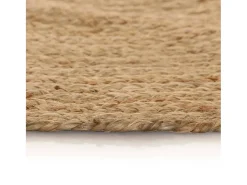 Clicnbuy Alfombra De Salón|Alfombra Redonda-Alfombra redonda 90 cm yute trenzado Beige