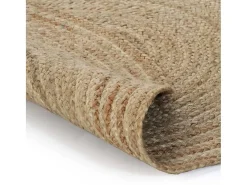 Clicnbuy Alfombra De Salón|Alfombra Redonda-Alfombra redonda 90 cm yute trenzado Beige
