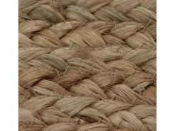 Clicnbuy Alfombra redonda 150 cm yute trenzado Beige Best