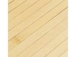 New Clicnbuy Alfombra redonda bambú color natural claro 80 cm Beige