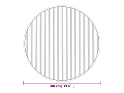 Hot Clicnbuy Alfombra redonda bambú 100 cm Gris