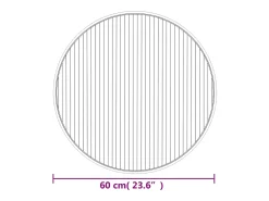 Clicnbuy Alfombra De Salón|Alfombra Redonda-Alfombra redonda bambú marrón oscuro 60 cm Marru00f3n