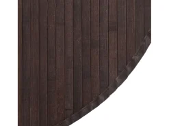 Clicnbuy Alfombra De Salón|Alfombra Redonda-Alfombra redonda bambú marrón oscuro 60 cm Marru00f3n