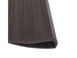 Clicnbuy Alfombra De Salón|Alfombra Redonda-Alfombra redonda bambú marrón oscuro 60 cm Marru00f3n