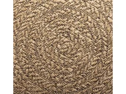 Alfombra De Exterior|Alfombra Redonda-Alfombra redonda de 120 cm con aspecto de yute para interiores y exteriores Beige