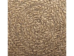 Sale Alfombra redonda de 160 cm con aspecto de yute para interior y exterior Beige