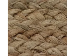 Outlet Alfombra redonda de yute trenzado 120 cm ES33969 Beige