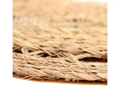 Alfombra De Exterior|Alfombra Redonda-Alfombra redonda esparto túnez 120 cm d&l 120 CM Marru00f3n