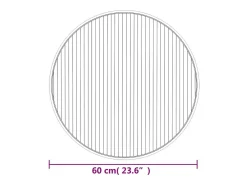 Alfombra redonda marrón de bambú de 60 cm Marru00f3n Discount