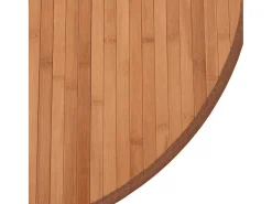 Alfombra redonda natural de bambú de 60 cm Marru00f3n