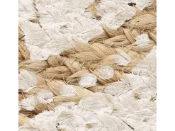 Clicnbuy Alfombra Redonda-Alfombra redonda yute trenzado estampado 240 cm Beige
