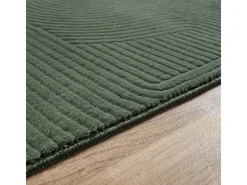 the carpet Alfombra Rio ala estar antideslizante arco, Bosque, 140 x 200 cm Verde esmeralda Best