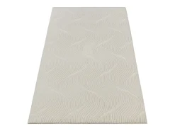 the carpet Alfombra Rio ala estar antideslizante 3D, , 80 x 300 cm Crema New