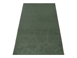 Hot the carpet Alfombra Rio ala estar antideslizante hojas, Bosque, 80 x 300 cm Verde esmeralda