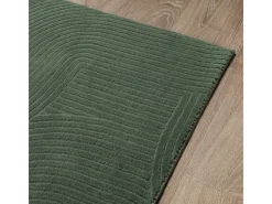 the carpet Alfombra De Salón-Alfombra Rio ala estar antideslizante arco, Bosque, 160 x 220 cm Verde esmeralda