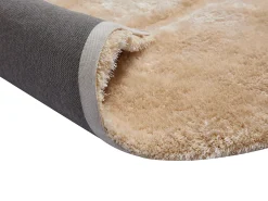 OZAIA Alfombra De Salón-Alfombra shaggy de pelo largo - turquesa y gris - 160 x 230 cm - PIETRA Beige