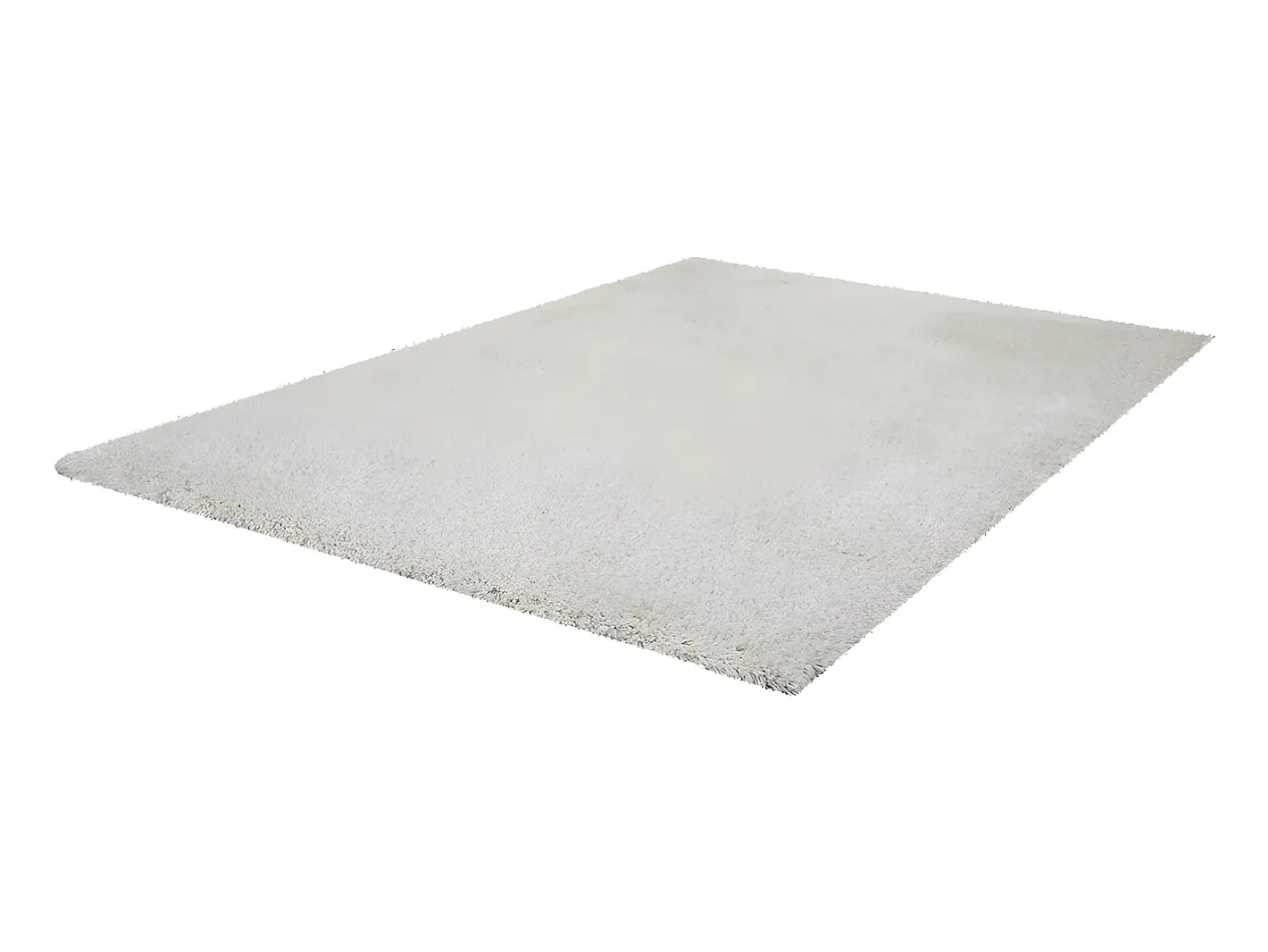OZAIA Alfombra shaggy de pelo largo de microfibra - 120 x 170 cm - - HARVEY Blanco
