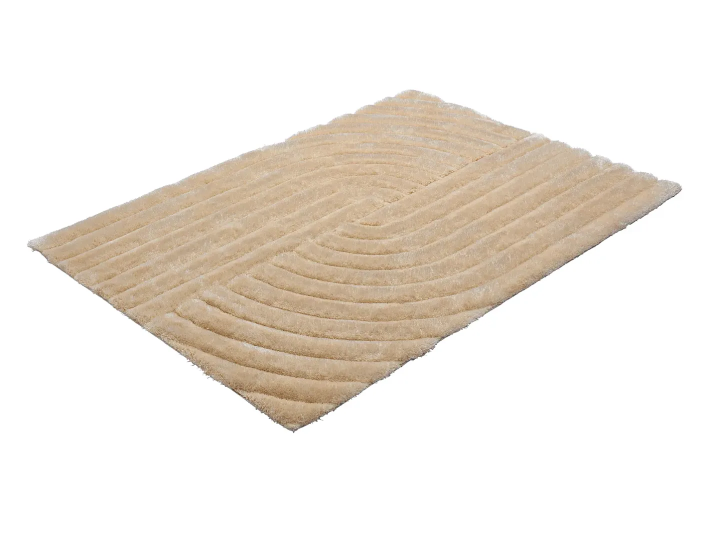 Best Vente-unique Alfombra shaggy de pelo largo en relieve, 200 x 290 cm, oscuro, MERISA Beige