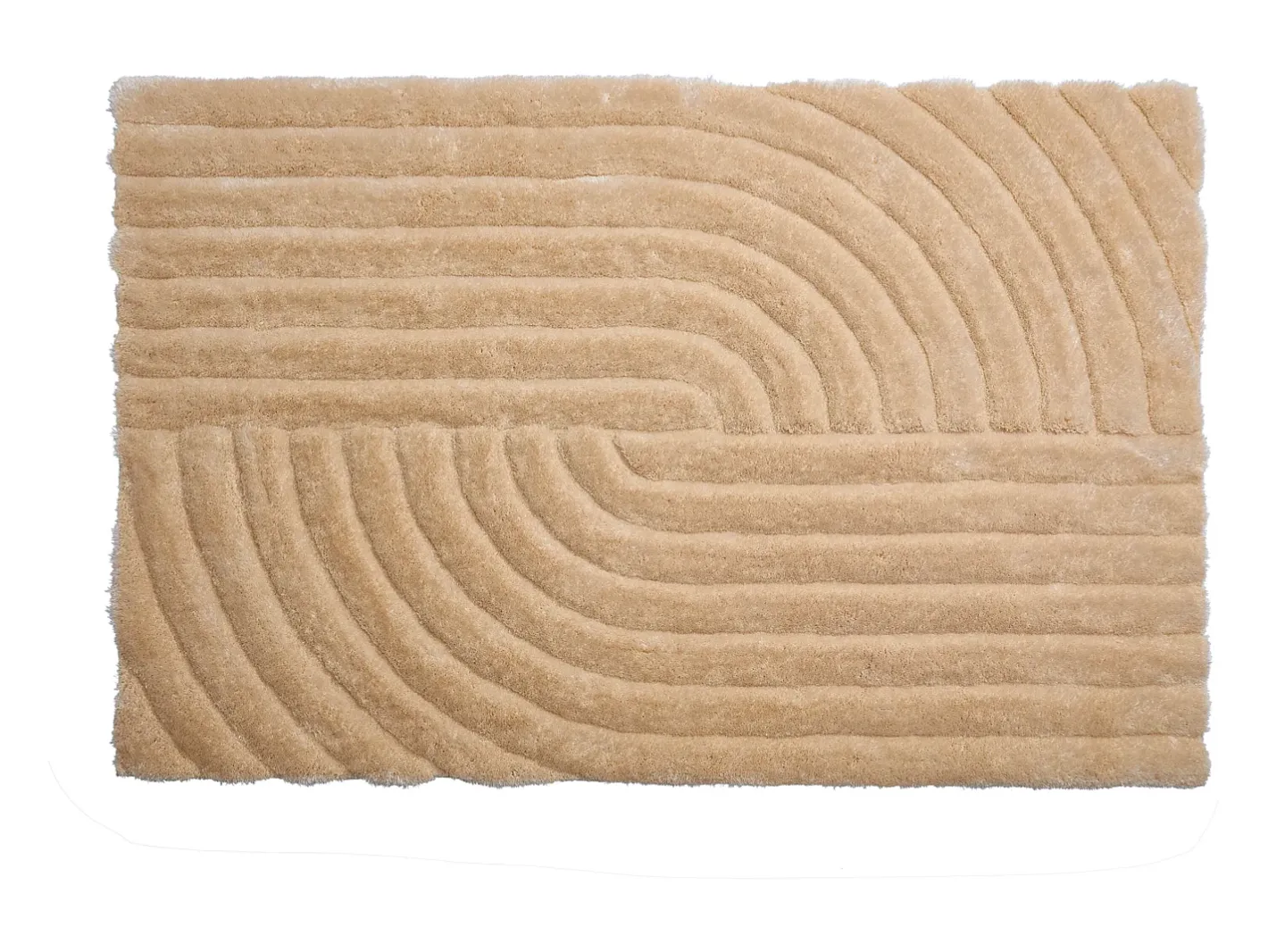 Best Vente-unique Alfombra shaggy de pelo largo en relieve, 200 x 290 cm, oscuro, MERISA Beige