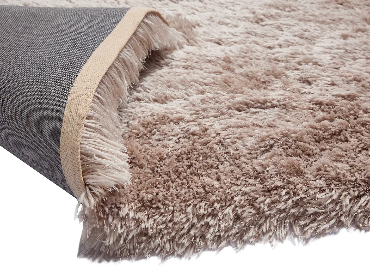 Vente-unique Alfombra shaggy de pelo largo - 200 x 290 cm - Topo - ARDELA Topo / Beige