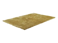 New OZAIA Alfombra shaggy de pelo largo - Dorada - 160 x 230 cm - poliéster - GLITTER Dorado