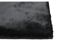 OZAIA Alfombra De Salón-Alfombra shaggy de pelo largo efecto piel - 100% - 160 x 230 cm - Marrón - BUNNY Negro