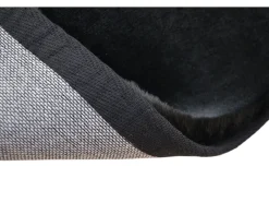 OZAIA Alfombra De Salón-Alfombra shaggy de pelo largo efecto piel - 100% - 160 x 230 cm - Marrón - BUNNY Negro