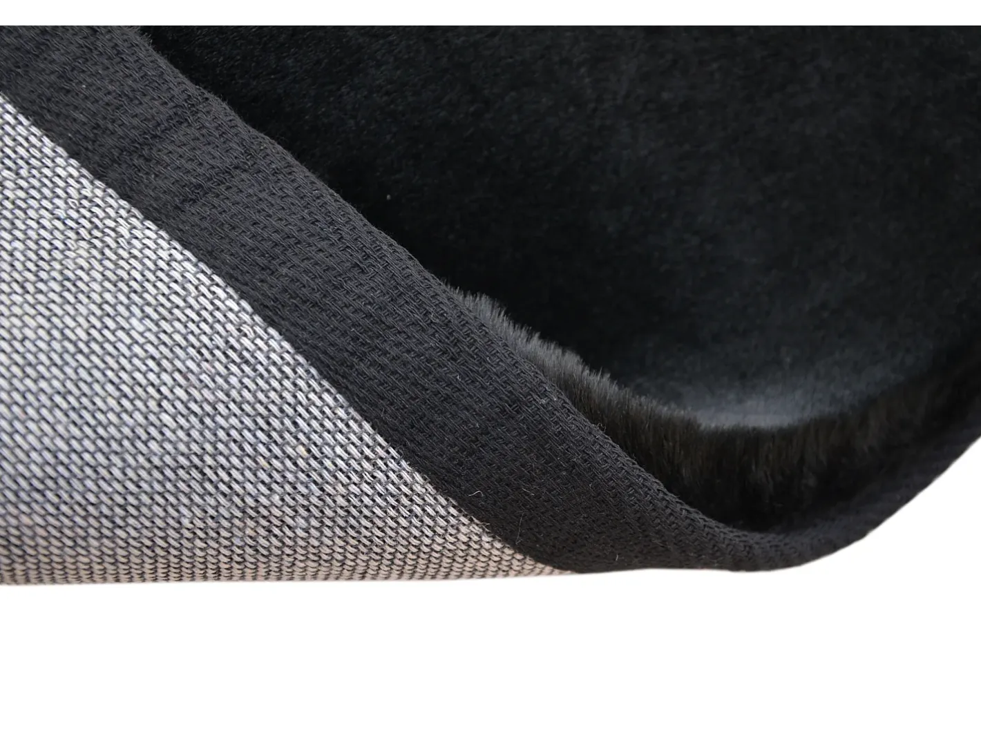 OZAIA Alfombra De Salón-Alfombra shaggy de pelo largo efecto piel - 100% - 160 x 230 cm - Marrón - BUNNY Negro