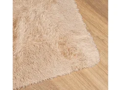 Alfombra shaggy de pelo largo NAVARRA 120x170 cm poliéster Beige Sale