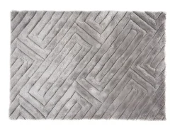 New OZAIA Alfombra shaggy efecto 3D MAZE poliéster bicolor 160x230cm Gris