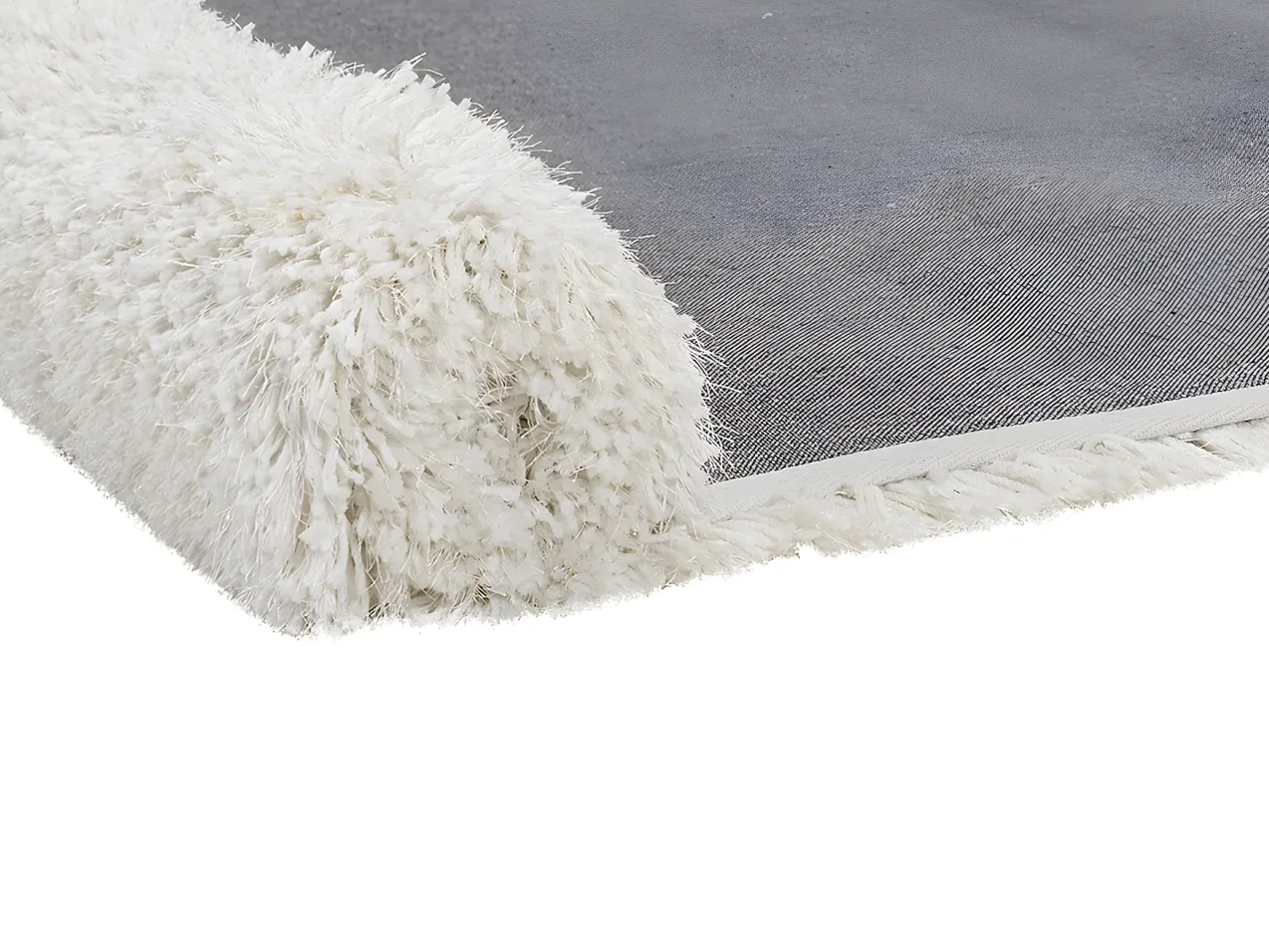 OZAIA Alfombra shaggy HARVEY - poliéster - - 160 x 230 cm Blanco Clearance